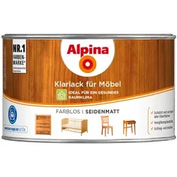 Alpina Klarlack für Möbel – Seidenmatt 0,3 l in weiß von Alpina
