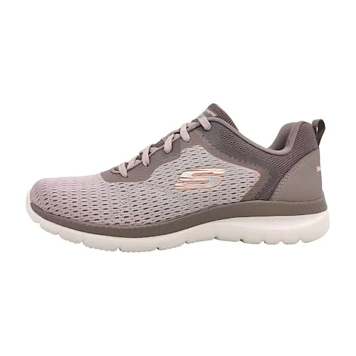 Skechers Bountiful - Quick Path - Lavendel Sneaker - Sportlicher Damen Sneaker mit atmungsaktivem Strickmesh-Obermaterial und bequemer Air Cooled Memory Foam Einlegesohle für maximalen Komfort und Flexibilität.