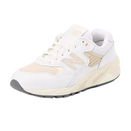 New Balance Herren 580 Sneaker - Weiß, 37 EU - Herren-Sneaker mit ABZORB-Zwischensohle für optimale Dämpfung und ROLLBAR-System für Stabilität und Halt bei jedem Schritt.