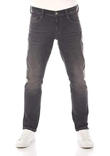 MUSTANG Tapered-fit-Jeans Herren - Oregon Tapered Fit Denim Hose mit Stretch - Modische Herren Jeans in Denim Black, mit bis zu 2% Stretchanteil für optimalen Tragekomfort und perfekten Sitz, ideal für den Alltag.