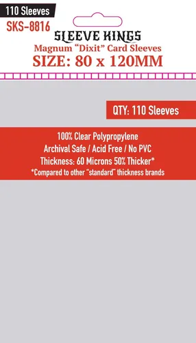 `Sleeve Kings: Magnum ``Dixit`` Card Sleeves 80Mm X 120Mm (110)` ACC NEU