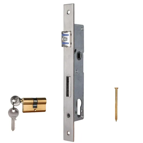 Einsteckschloss für Hoftore 2500 Dornmaß 35 mm - Gartentorschloss aus verzinktem Stahl, robust und ideal für sichere Hoftore, Gewicht: 0,5 kg, Made in Italy.