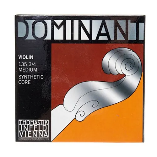 Dominant 1353/4 Violin Set 44259 Medium E Kohlenstoffstahl - Violin-Saiten mit unempfindlicher Saitenstruktur gegen Luftfeuchtigkeit, bieten einen warmen, obertonreichen Klang und sind ideal für anspruchsvolle Musiker.