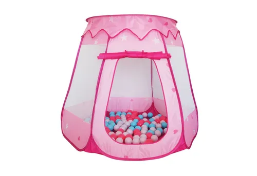 relaxdays Bällebad mit 100 Bälle, Rosa