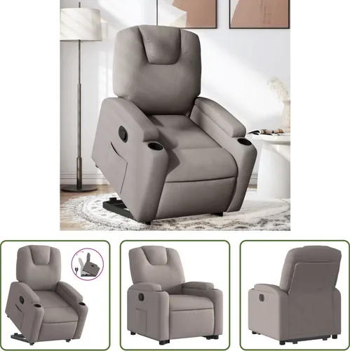 The Living Store Relaxsessel mit Aufstehhilfe – Komfort in Taupe