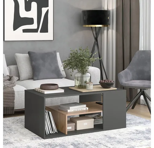 Vicco Couchtisch Edgar, Anthrazit/Goldkraft Eiche in gold von Vicco