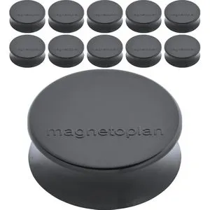 magnetoplan Ergo-Magnet 10er-Pack - Starke Whiteboard-Magnete in 11 Farben, ideal für sicheres Befestigen von Papieren und komfortable Anwendung