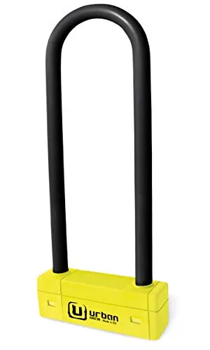 Urban Security UR85300Y Anti-Diebstahl Bügelschloss, Hohe Sicherheit, SRA homologiert, Doppelverriegelung ø18, in EU hergestellt, 85x300 cm