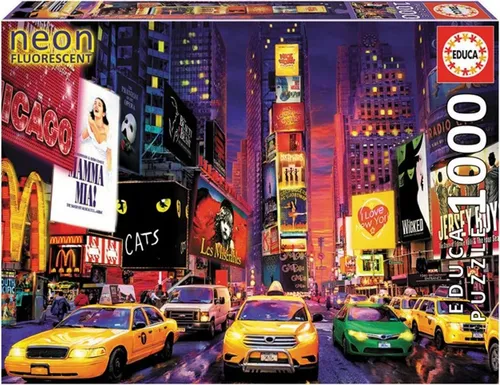 Educa Puzzle 9218499 - Neon Times square - 1000 Teile Puzzle