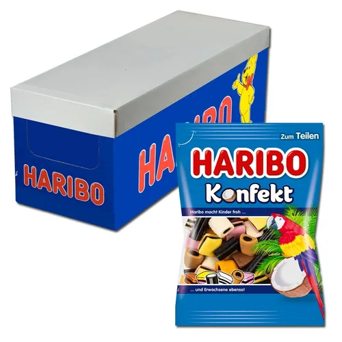 Haribo Lakritz Konfekt, Lakritz, 16 Beutel je 175g 7,14€/1kg