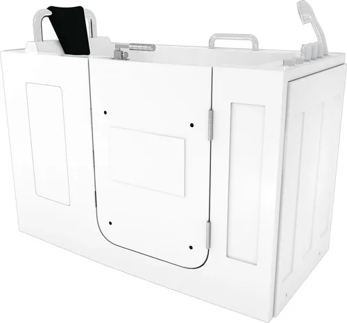 Sitzwanne Whirlpool Badewanne mit Tür S07WP-TH-A-R 140x76cm – Komfort für Ihr Bad - Praktische Badewanne mit Tür für einfachen Zugang. Rutschsicher, extra tief und schnell zu reinigen. Ideal für kleine Bäder und entspannende Momente.