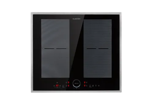 Klarstein Einbaukochfeld mit Touch-Display - Glaskeramik Kochfeld mit 4 Platten, 7000 Watt Leistung und innovativer ThermoBoost-Funktion für schnelles Aufheizen und flexibles Kochen.