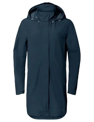 VAUDE Damen Women's Mineo 2.5l Coat Jacke - Funktionsjacke für Damen, leichter und modischer Regenmantel aus 2,5-Lagen Material, klimaneutral produziert und ideal für den urbanen Alltag.