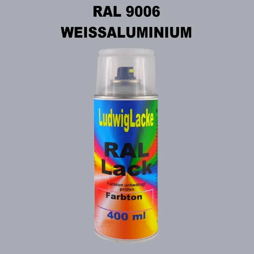 Ral Spraydose Seidenmatt 9006 Weissaluminium 400ml Buntlack Decolack spray Lack