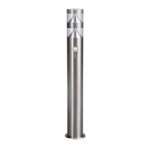 Lindby Edelstahl LED Wegeleuchte mit Bewegungsmelder 60 cm - Lampen mit IP44 Spritzwasserschutz! Diese elegante LED Pollerleuchte aus Edelstahl bietet Sicherheit und Komfort im Garten dank integriertem Bewegungsmelder und warmweißem Licht.