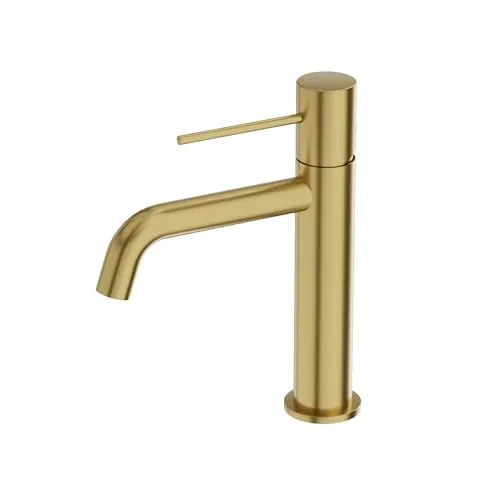 LAVITA Waschtischarmatur Orion Brushed Gold - Touch-On-Wasserhähne für Badezimmerwaschbecken, mit luxuriösem gebürstetem Gold-Finish und energieeffizientem Wassermischer für präzise Steuerung und stilvolles Design.