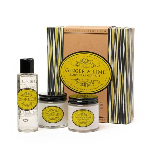 Somerset Toiletry Pflege-Geschenkset Ginger & Lime Body Care Set – Duschgel, Peeling & Creme Geschenkset, Ingwer- und Limettenextrakte, Sheabutter, feuchtigkeitsspendend.