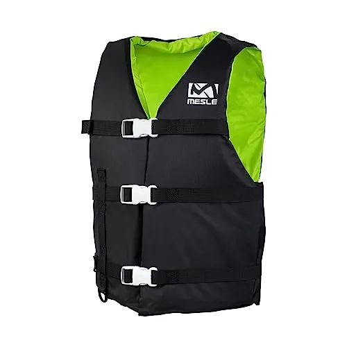 MESLE Schwimmweste Erwachsene Promo, Universal 50N Schwimmhilfe für Herren & Damen, Auftriebsweste für Sup, Kanu, Wakeboard, Wasserski, Prallschutzweste, Paddelweste für Boot