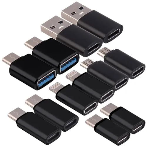 Callstel Adapterset: 12er-Set USB-Adapter-Sets für maximale Flexibilität