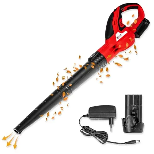 WALTER Akku-Laubbläser 12V Li-Ionen – Leistungsstark und kompakt - Laubbläser für Gehwege und Terrassen mit regulierbarem Luftstrom von 140–200 km/h, 2.0 Ah Akku und Ladegerät inklusive – ideal für schnelle und effiziente Reinigungsarbeiten.