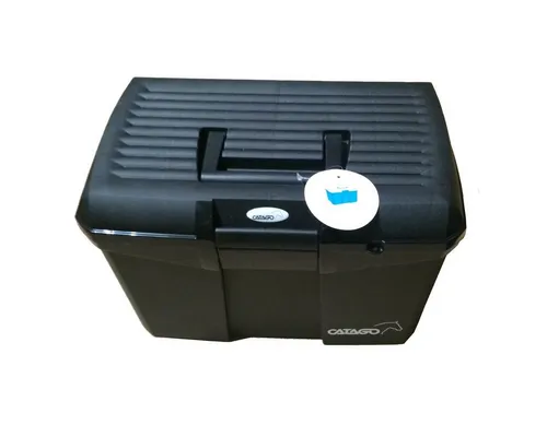 CATAGO Gerätebox Pferde Putzbox schwarz - Praktische Putzbox für Pferde, geräumig und robust, ideal für Stall und unterwegs.