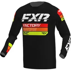 FXR Clutch 2023 Motocross Jersey, schwarz-rot-gelb, Größe XL - Hochwertiges Motocross Jersey aus feuchtigkeitsableitendem Polyester, ideal für optimale Bewegungsfreiheit und Komfort während der Fahrt.