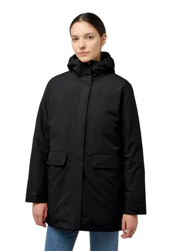 Jack Wolfskin WINTERTOR PARKA W schwarz L (42/44) - Funktionsjacke, wasserdicht und winddicht, ideal für kalte Wintertage mit verstellbarer Kapuze und wärmender Daunenfüllung.