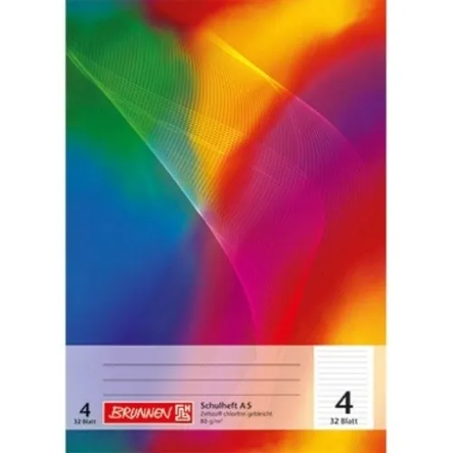 Brunnen 104530402 Liniert Lineatur 4 - A5 Schulheft mit 32 Blatt, umweltfreundlich und ideal für Schüler ab der 4. Klasse