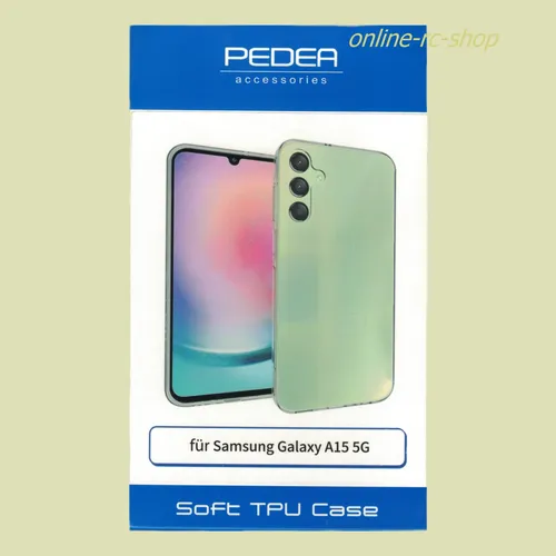 PEDEA® Soft TPU Case Schutzhülle für Samsung Galaxy A15 5G, A15 LTE transparent