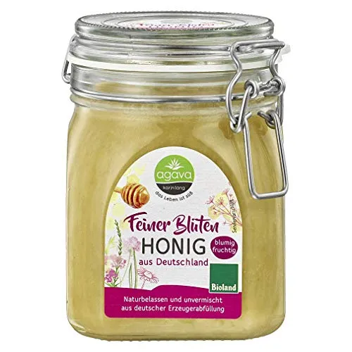 agava Bio Feiner Blütenhonig 1 kg Glas