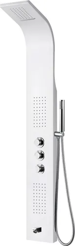 Aloni Duschpaneel mit Thermostat in weiß von Aloni