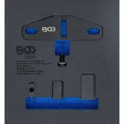 BGS Schwungrad-Arretierwerkzeug für Ford - 9819 - Autoteile, ideal für das Lösen und Festziehen von Schwungrädern und Riemenscheiben bei zahlreichen Ford Modellen. Inkl. Zubehör für maximale Effizienz.