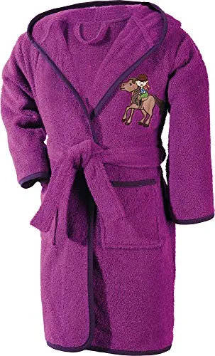 Erwin Müller Kinderbademantel mit Kapuze in pink von Erwin Müller