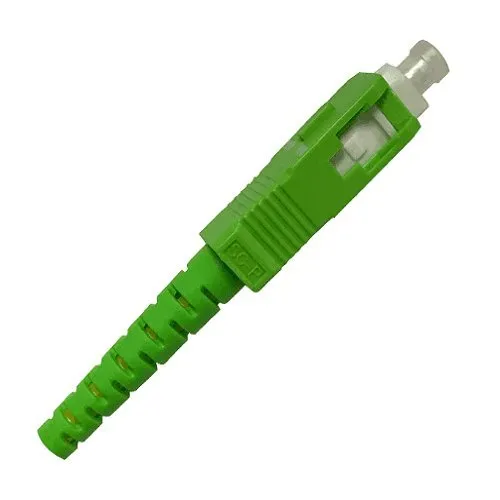 CABLEPELADO SC-APC Single-Mode-Glasfaser-Anschluss 3,0 mm, geeignet zum Crimpen auf ein Glasfaserkabel mit 3,0 mm Durchmesser, Grün