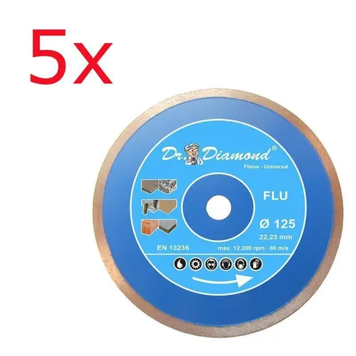 Diamanttrennscheibe Fliesen  Diamantscheibe Ø 125 Universal Trennscheibe