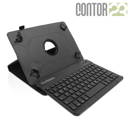 Schutzhülle + Bluetooth-Tastatur in SCHWARZ für 9.7