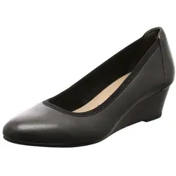 Tamaris Pumps mit Keilabsatz - Klassische Pumps aus Leder mit komfortablem Elastikeinfass, ideal für den täglichen Gebrauch und höchsten Tragekomfort.