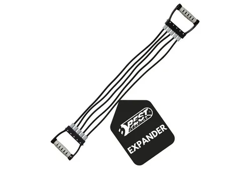 Best Sporting Expander Fitness I Vielseitiger Expander mit 5 Zugseilen für effektives Krafttraining