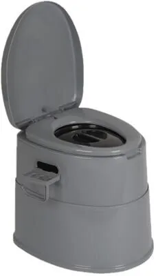 BO-CAMP Portable Campingtoilette - Hoch und Praktisch - Camping-Zubehör für unterwegs: Die portable Bo-Camp Campingtoilette mit 46cm Höhe bietet Komfort mit Deckel und Halter für Toilettenpapier, ideal für entspanntes Camping.