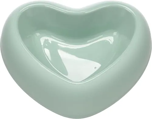 Flamingo Futter- & Trinknapf Pandor – Herzform, Grün | 750 ml | rutschfest & Stilvoll für Haustiere!