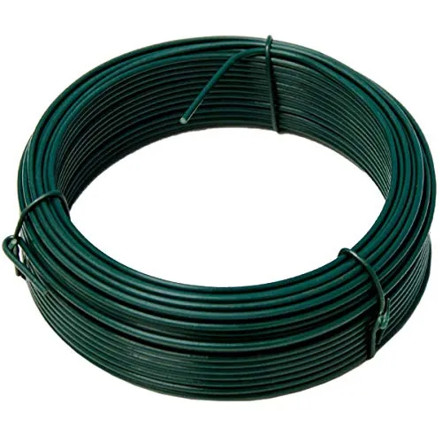 NIEDERBERG METALL 25m Spanndraht 2mm - Bindedraht Grün Ummantelt - Maschendraht Zaun Metall Draht