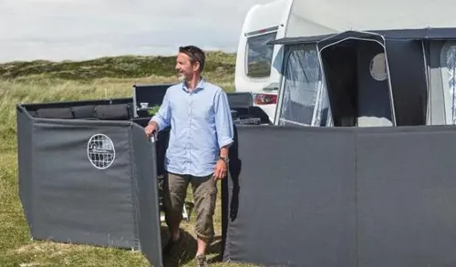 Isabella Türelement für Windschutz Mega, 115x80cm, Granite