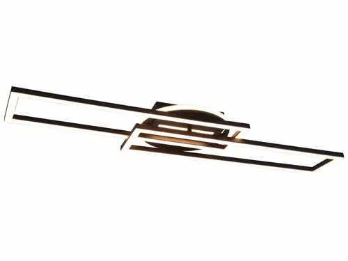 Reality Leuchten LED Deckenleuchte Rigido R67172132 - Metall Schwarz matt, inkl. 22 Watt LED, dimmbar und mit Farbwechsel über Fernbedienung
