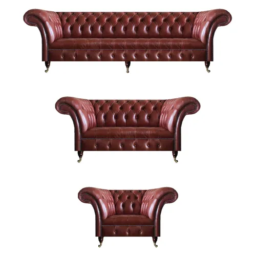 Sofagarnitur 3tlg Modernes Leder Sofa Set in Braun - Elegantes Sofa Set für modernes Wohnen. Bestehend aus 3 Teilen, bietet Platz für bis zu 6 Personen. Robuste Verarbeitung mit hochwertigem Polyesterbezug für lange Haltbarkeit.