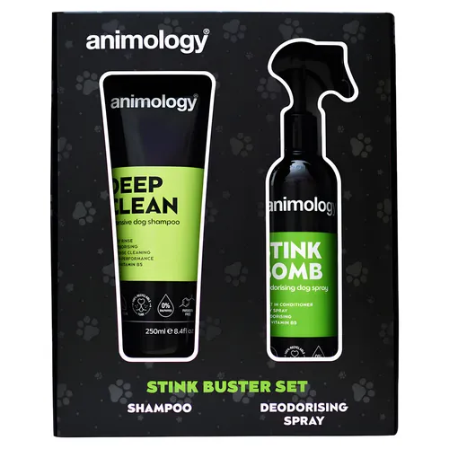 Animology Stink Buster Set für Hunde - Shampoo & Spray, vegan, geruchsfrei