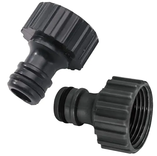 Stücke 3/4 Zoll Schlauchverbinder Gewindehahn Adapter Outdoor Schlauchhahn Adapter, Hochwasserhahn Hahn Verbindungshahn Anschluss für hohen Wasserfluss, Bewässerungssystem,Wasserhahnadapter 2