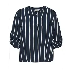 KAFFE CURVE Damen Oversize Bluse - Blusen & Tuniken für Damen, modische Oversize Passform mit V-Ausschnitt, ideal für lässige Looks und optimalen Tragekomfort.