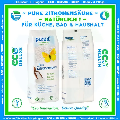 Reines Zitronensäure Pulver 850g - Lebensmittelqualität - Gentechnikfreies Zitronensäure Pulver in Lebensmittelqualität, ideal für vielfältige Anwendungen in Küche und Haushalt.