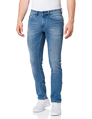 hattric Herren Harris Cross-Denim Hose, Blau (Light Blue 41), W36/L32 - Jeans mit 5-Pocket-Design, Stretch-Denim für optimale Bewegungsfreiheit und strapazierfähig für dauerhaften Komfort.