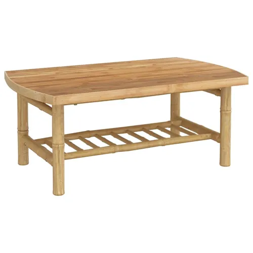 vidaXL Garten Couchtisch aus Bambus - Esstisch für Garten und Terrasse, eleganter und robuster Tisch aus Bambus mit viel Platz für Speisen und Getränke.